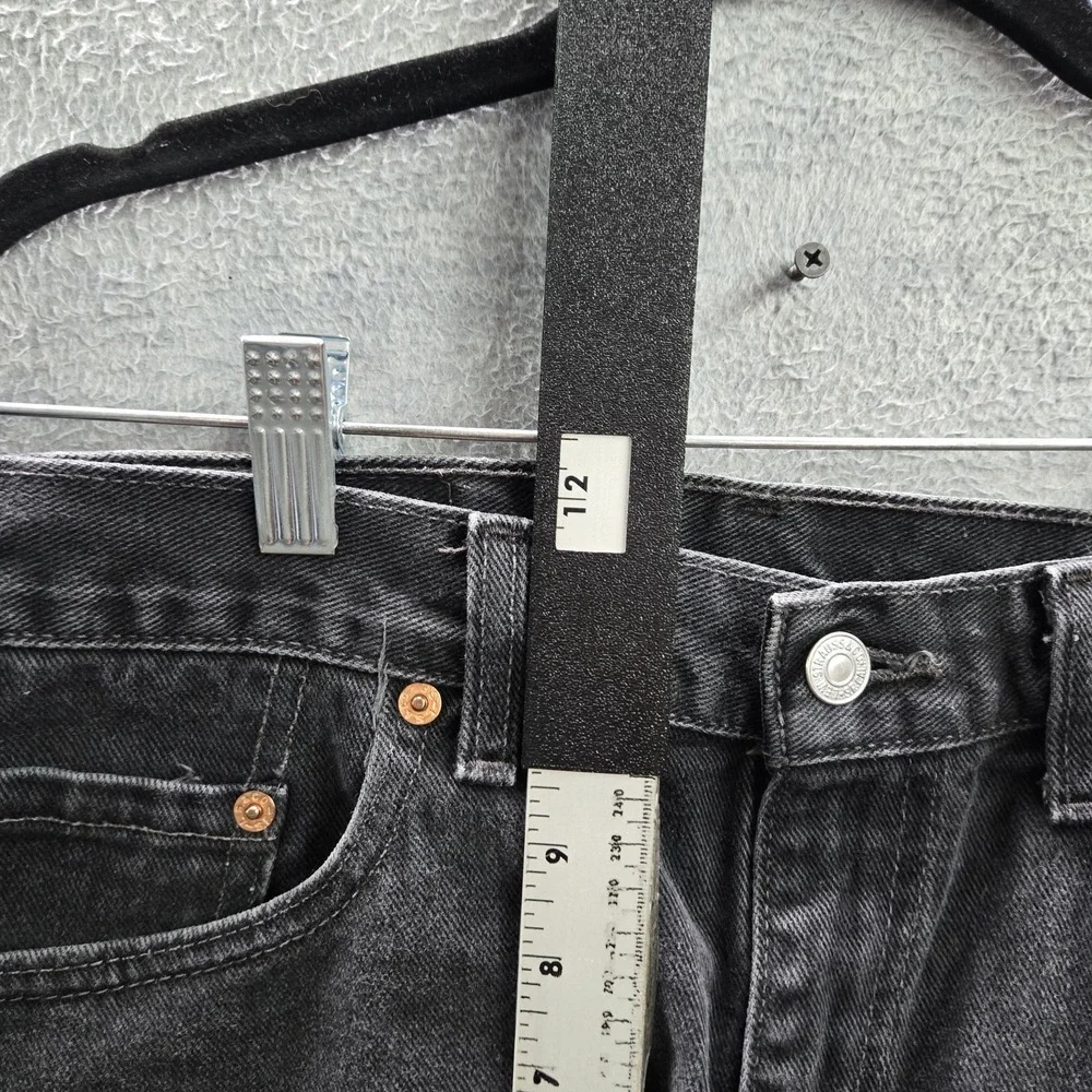 VINTAGE Levi's 505 Men Jeans 34X34 Black Denim Regular Straight 90s‎ USA